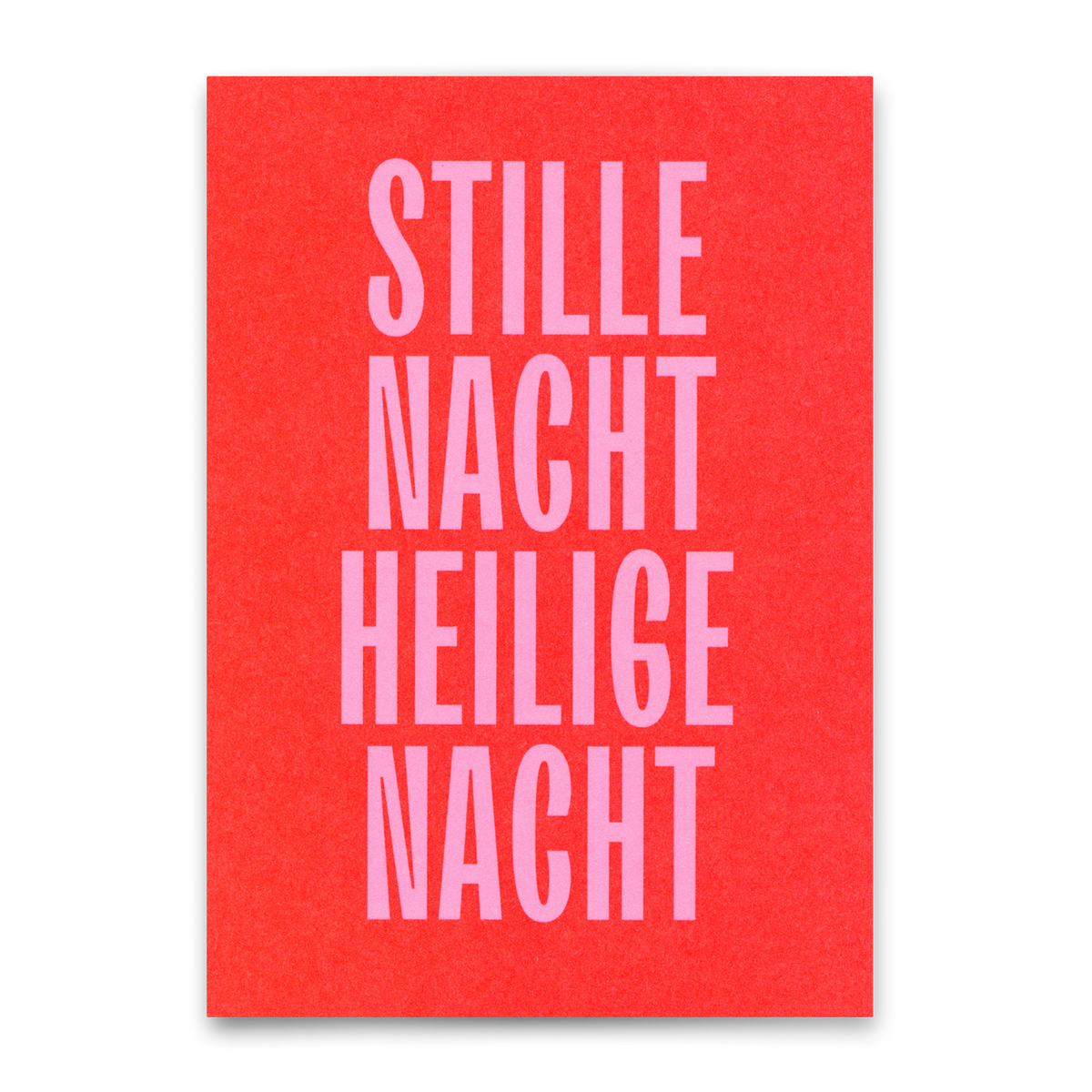 Postkarte "Stille Nacht heilige Nacht Typo" | Besondere Postkarte zu Weihnachten