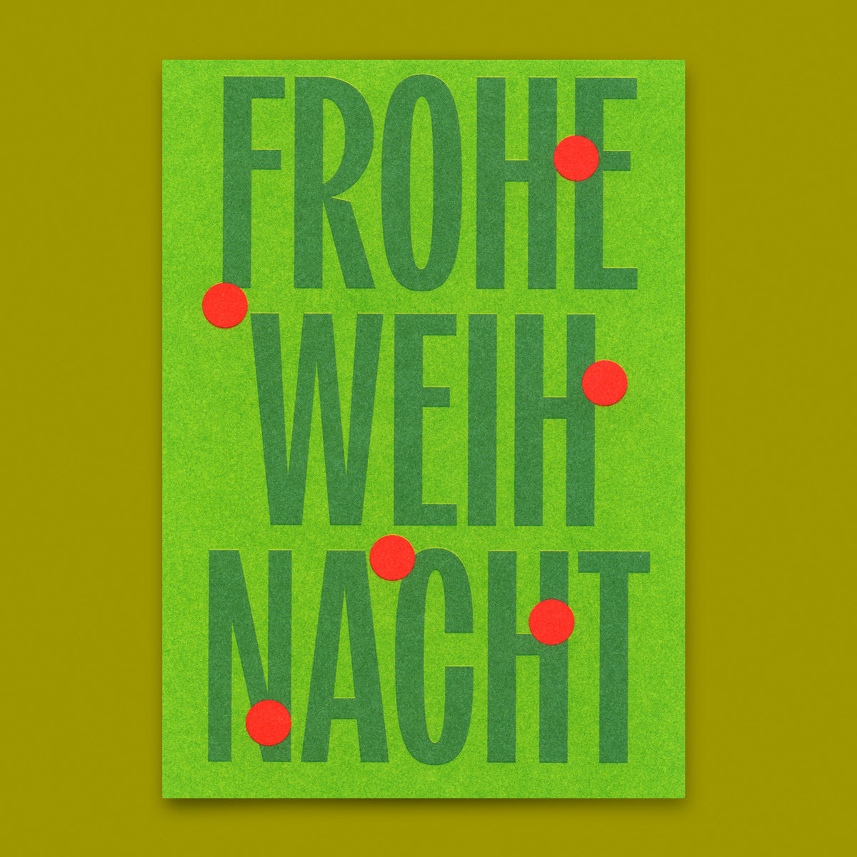 Postkarte "Frohe Weihnacht Huge Typo" | Coole Postkarte zu Weihnachten