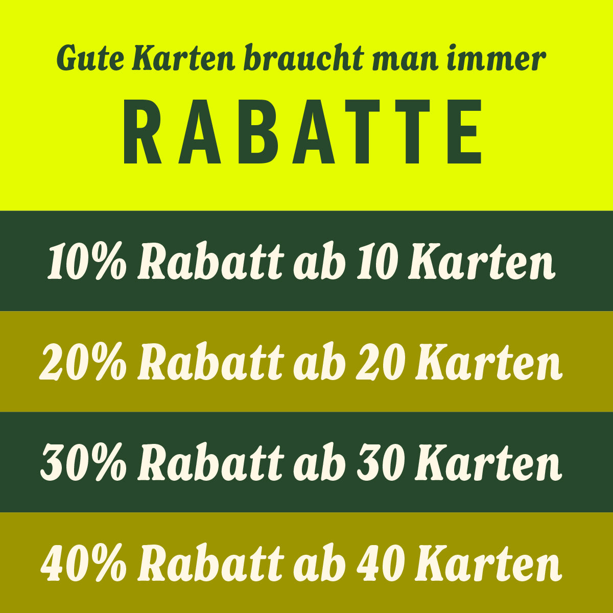 Postkarte "Less yesterday, more today" | Ausgefallene Karte mit Spruch